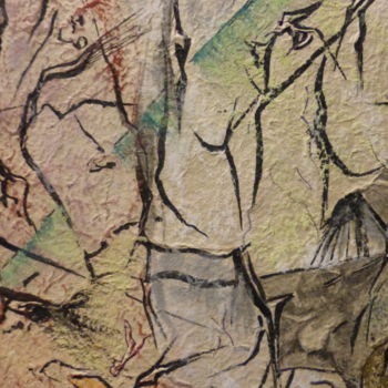 Peinture intitulée "figures libres 2" par Cathlal, Œuvre d'art originale, Autre