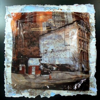 Collages titled "NY Park" by Cathie Berthon, Original Artwork, Photo Montage Mounted on Aluminium