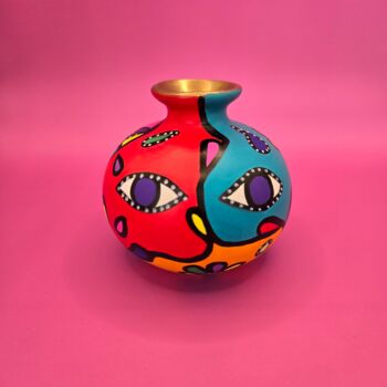 "Vaasje "Purple eyes"" başlıklı Heykel Cathique Art tarafından, Orijinal sanat, Akrilik