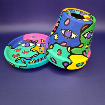 "bloempot/asbak "Pur…" başlıklı Heykel Cathique Art tarafından, Orijinal sanat, Akrilik