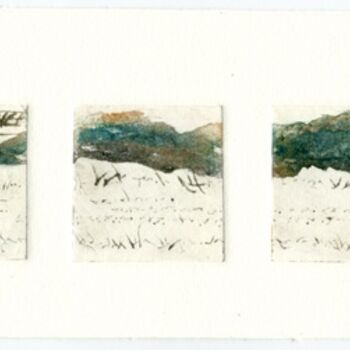 Estampas & grabados titulada "Traces 2" por Bergerot-Jones Catherine, Obra de arte original, Grabado
