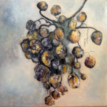 Peinture intitulée "raisin-2.jpg" par Bergerot-Jones Catherine, Œuvre d'art originale, Huile