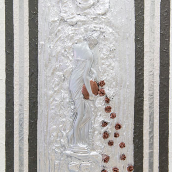 Malerei mit dem Titel "Mésopotamie" von Cathy Claudio, Original-Kunstwerk, Acryl Auf Keilrahmen aus Holz montiert