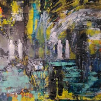 Painting titled "le tunnel" by Cathy Dapvril (CDL), Original Artwork, Acrylic