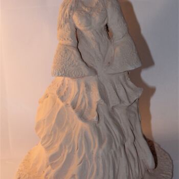 Sculpture titled "La romantique" by Cathy Dapvril (CDL), Original Artwork, Terra cotta