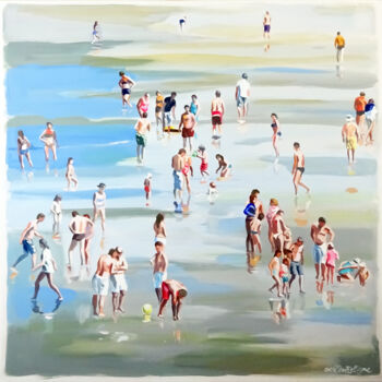 Peinture intitulée "le banc" par Cathy Doutreligne, Œuvre d'art originale, Acrylique Monté sur Châssis en bois
