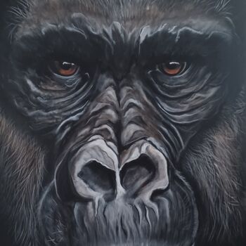 Painting titled "VITO" by Cathy Fix, Original Artwork, Acrylic Mounted on Wood Stretcher frame