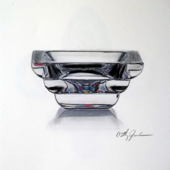 Painting titled "Crystal Bowl" by Cathy Jourdan, Original Artwork