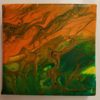 Painting titled "1 : 10x10" by Catherine Laviale, Original Artwork, Acrylic