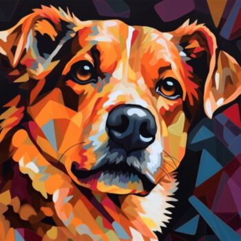 Arte digitale intitolato "BOY DOG" da Cathy Massoulle (SUNY), Opera d'arte originale, Immagine generata dall'IA