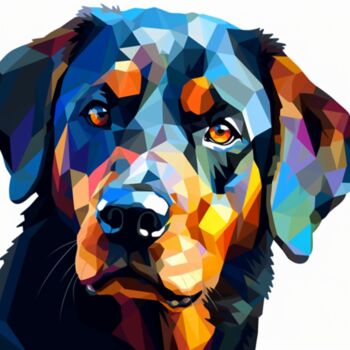 제목이 "THEO DOG"인 디지털 아트 Cathy Massoulle (SUNY)로, 원작, AI 생성 이미지