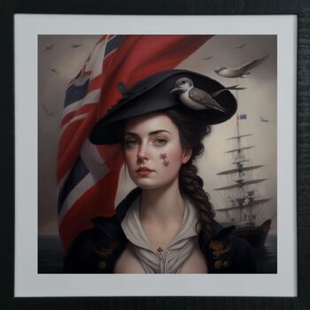 Digital Arts titled "Miss pirate" by Cathy Massoulle (SUNY), Original Artwork, AI generated image