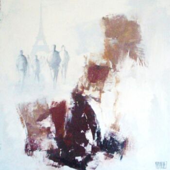 Painting titled "PARIS" by Cathy Rodriguez, Original Artwork, Oil
