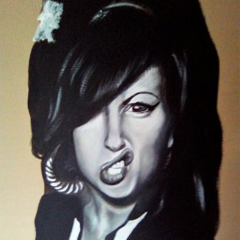 Painting titled "amy" by Cathy, Original Artwork