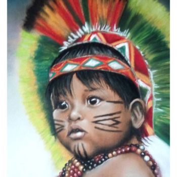 Рисунок под названием "AMAZONIE" - Cathy, Подлинное произведение искусства