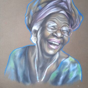 Dibujo titulada "Color mama 5" por Cathy, Obra de arte original, Pastel