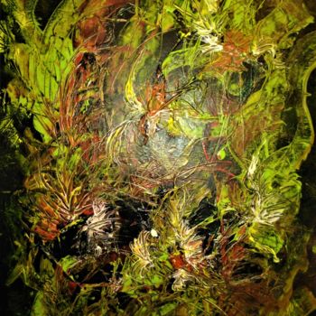 Peinture intitulée "Dragons" par Cathya, Œuvre d'art originale, Acrylique Monté sur Châssis en bois