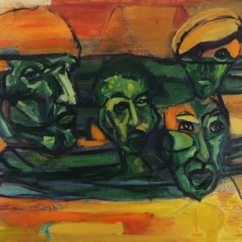 제목이 "Mad-Max"인 미술작품 Catali로, 원작, 기름 나무 들것 프레임에 장착됨