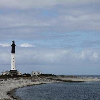 Fotografia intitolato "Phare de Goulenez à…" da Catherine Langlais, Opera d'arte originale