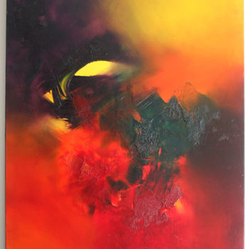 Картина под названием "ALEPH" - Cathy Mirouse, Подлинное произведение искусства, Масло