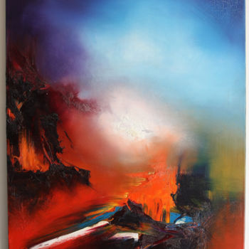 Painting titled "Sur la route" by Cathy Mirouse, Original Artwork