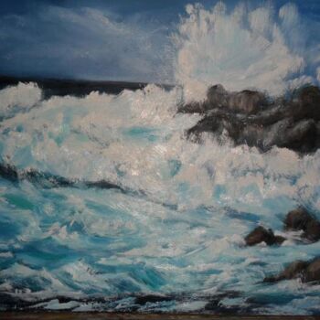 Pintura titulada "Mare in tempesta" por Catia Biso, Obra de arte original, Oleo