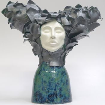 Sculpture titled "Fitomorfosi" by Catia Ceccacci, Original Artwork, Clay