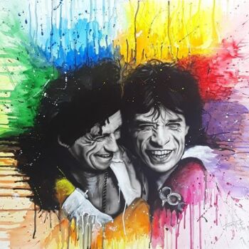 「The Rolling Stones」というタイトルの絵画 Catia Trovarelliによって, オリジナルのアートワーク, アクリル