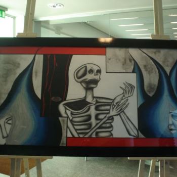 Painting titled "A Morte" by Catia Rodrigues, Original Artwork