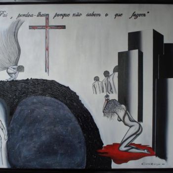Pintura titulada "" the violation of…" por Catia Rodrigues, Obra de arte original