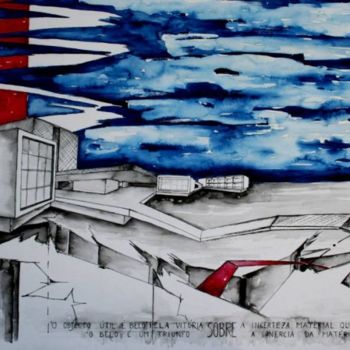Картина под названием "Point of view - Pon…" - Catia Rodrigues, Подлинное произведение искусства, Акварель
