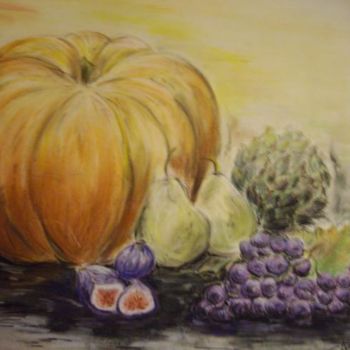 Painting titled "HALLOWEEN EN CUISINE" by Catherine Cabé (CAT.), Original Artwork, Oil