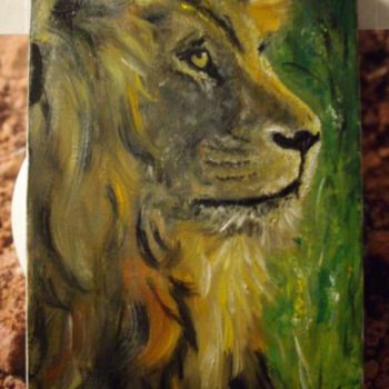 Painting titled "LEONARD" by Catherine Cabé (CAT.), Original Artwork