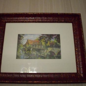 Painting titled "VERNON LE PONT" by Catherine Cabé (CAT.), Original Artwork