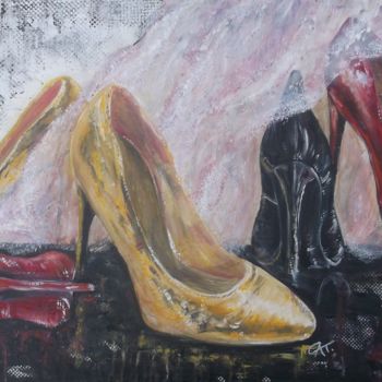 Painting titled "DRESSING" by Catherine Cabé (CAT.), Original Artwork, Oil