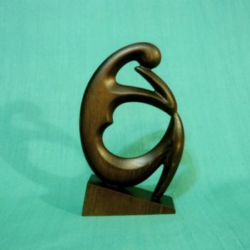 Escultura titulada "Мечтательница" por Catwood, Obra de arte original, Madera