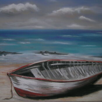 Painting titled "la petite barque" by Catt, Original Artwork, Other