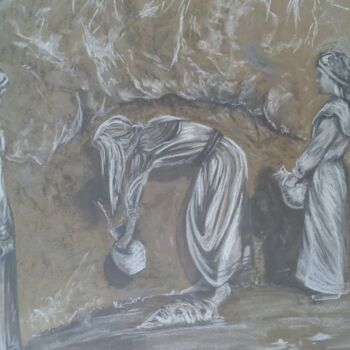 Malerei mit dem Titel "fontaine kabyle" von Catt, Original-Kunstwerk, Andere