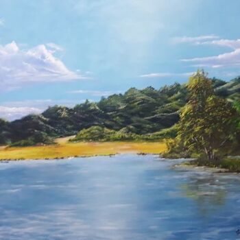Pintura intitulada "O lago.jpg" por Cau Zacharias, Obras de arte originais, Óleo