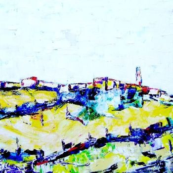 Painting titled "Pienza" by Gérard Cavazza, Original Artwork