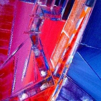 Peinture intitulée "Horizon brisé 1" par Gérard Cavazza, Œuvre d'art originale, Huile