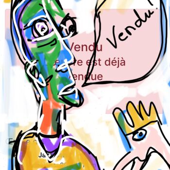 Digitale Kunst mit dem Titel "Vendu" von Romain Lassalle, Original-Kunstwerk, Digitale Malerei