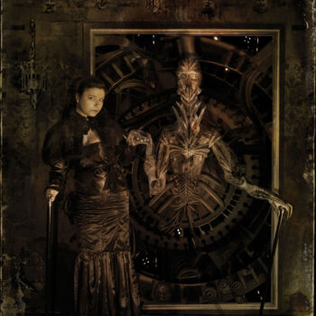 Fotografia intitulada "The Visitor" por Caz In The Machine, Obras de arte originais, Fotografia digital Montado em Alumínio