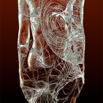 Digital Arts με τίτλο "Woman" από Yves Molina, Αυθεντικά έργα τέχνης, Ψηφιακή ζωγραφική