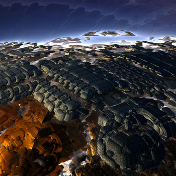 Digitale Kunst getiteld "On Mars" door Yves Molina, Origineel Kunstwerk, Digitaal Schilderwerk