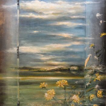 Картина под названием "paysage inachevé" - C.Bibo, Подлинное произведение искусства, Масло Установлен на Деревянная панель