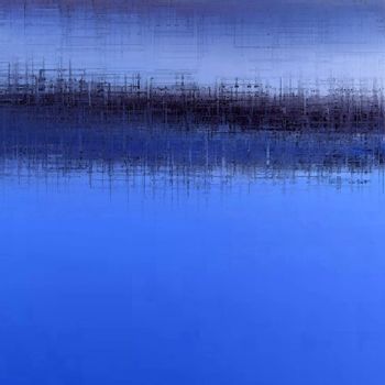 Peinture intitulée "bleu et bleus-5" par Colombe Boucher, Œuvre d'art originale