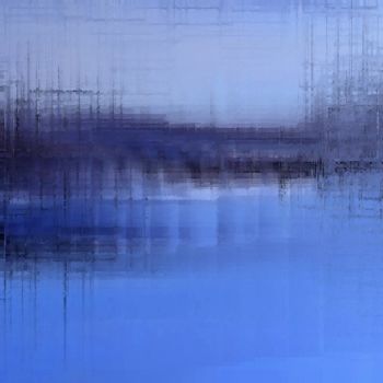 Peinture intitulée "bleu et bleus-6" par Colombe Boucher, Œuvre d'art originale