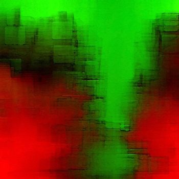 Peinture intitulée "rouge et vert" par Colombe Boucher, Œuvre d'art originale