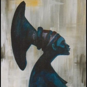 Painting titled "Princesse bleue" by Chantal Arlot-Loiseau, Original Artwork